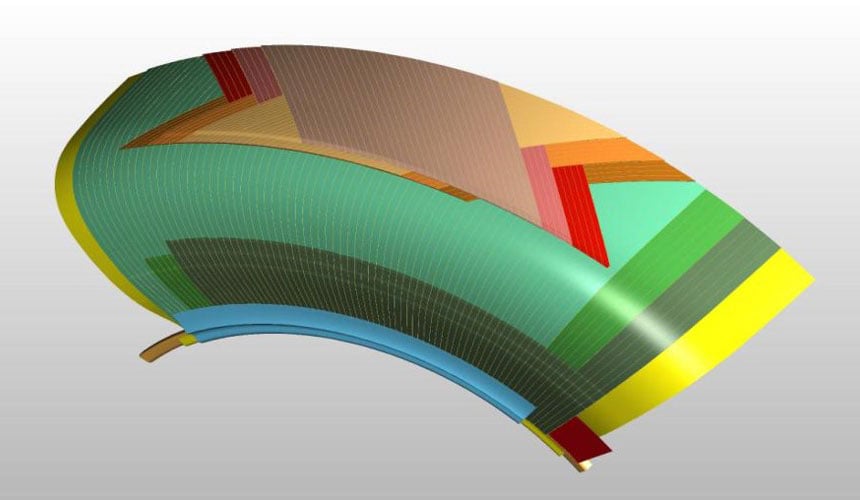 Diagram of the structure of a Maxi Traction tyre casing