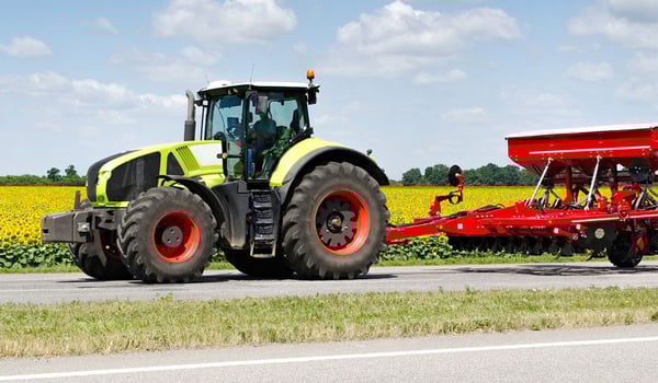 How to incur less agricultural tyre wear on the road?