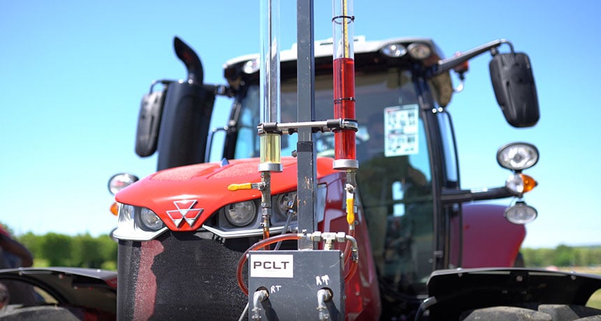External fuel gauge for verification during fuel consumption tests