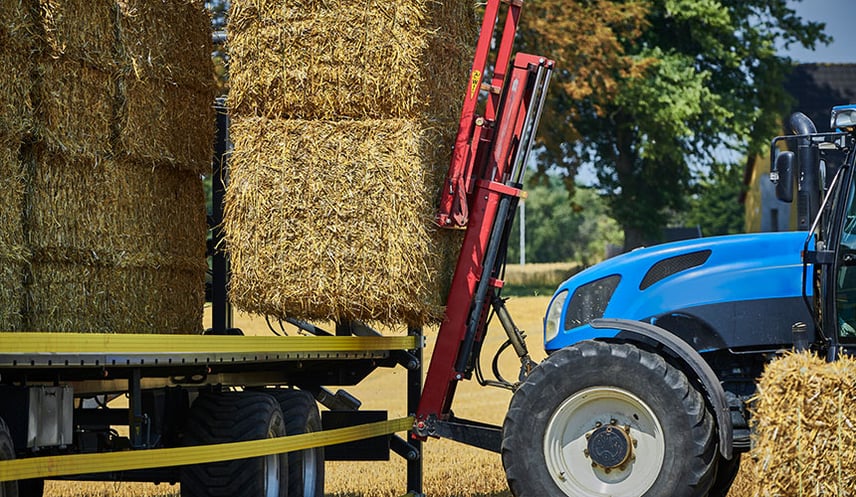 Check tyre pressure before using a front loader