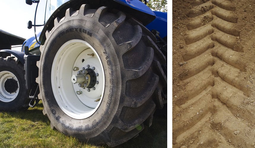 Maxi Traction tyres with a high volume of air for high-powered tractors