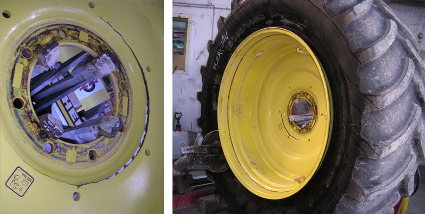 Break in the rim disc