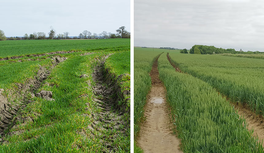 Clay soil is very prone to the creation of ruts