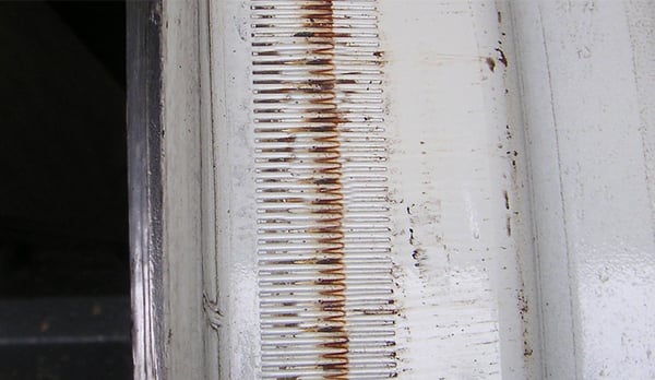 Worn or painted knurling