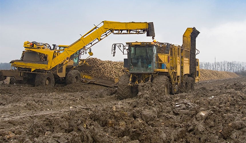 Do not drive over land that is too wet