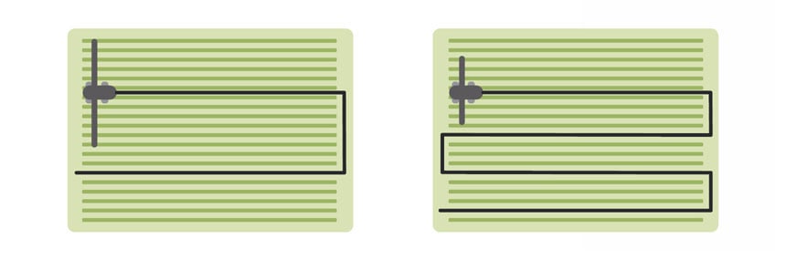 Reducing the number of passes through the field means that you save time and fuel