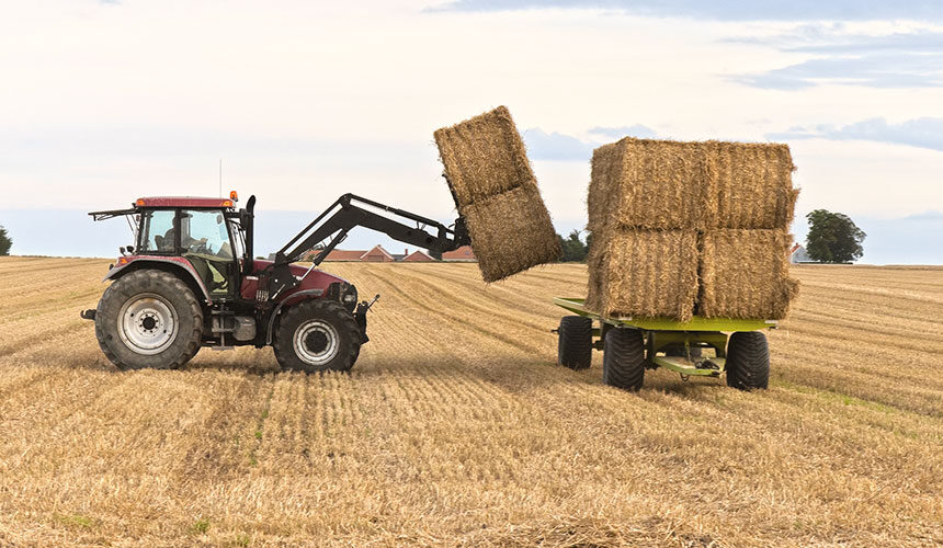 Extra Load tyres to cope with loads during handling operations involving bales of hay