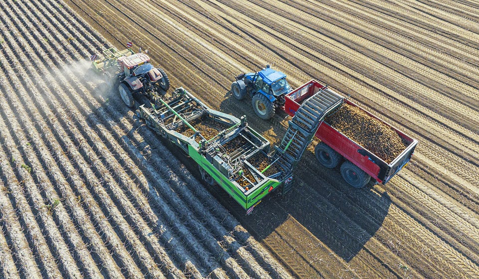 Which agricultural tyre for a potato harvester