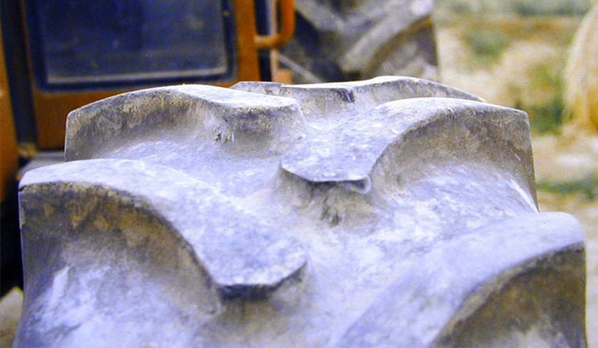 Central wear linked to overinflation