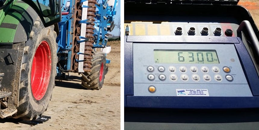 load transfer of the seeder to the rear axle